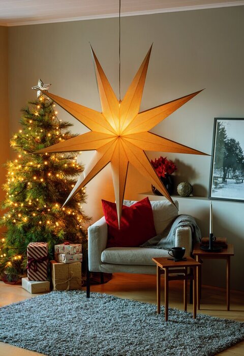 Adventsstjärna Beige Ø115 cm Konstsmide